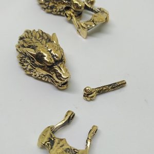 Paracord Bileklik Aksesuar Klips Canavar Kurt Bakır Renk - Görsel 3