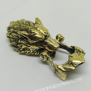 Paracord Bileklik Aksesuar Klips Canavar Kurt Bronz Renk - Görsel 2