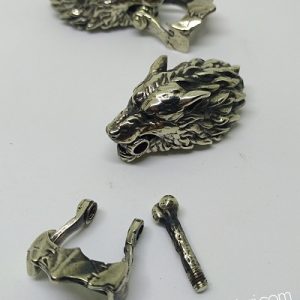 Paracord Bileklik Aksesuar Klips Canavar Kurt Gümüş Renk - Görsel 4