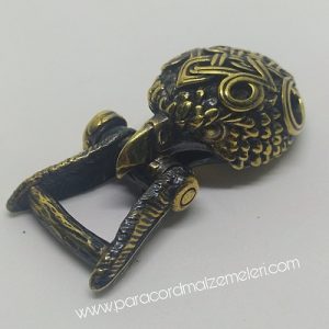 PARACORD BİLEKLİK AKSESUAR KLİPS KARTAL BRONZ RENK - Görsel 1
