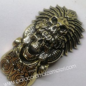 Paracord Bileklik Aksesuar Klips Aztec Kral Model Bronz Renk - Görsel 5
