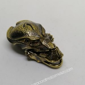 Paracord Bileklik Aksesuar Klips 3D Predatör Model Bronz Renk - Görsel 6
