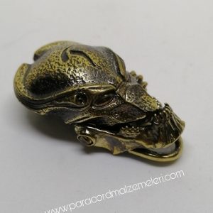Paracord Bileklik Aksesuar Klips 3D Predatör Model Bronz Renk - Görsel 4