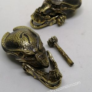Paracord Bileklik Aksesuar Klips 3D Predatör Model Bronz Renk - Görsel 3