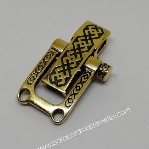 Paracord Bileklik Aksesuar Klips U Model Pirinç - Görsel 1