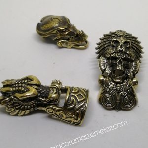 Paracord Bileklik Aksesuar Klips Ejderha Model Bronz Renk - Görsel 5