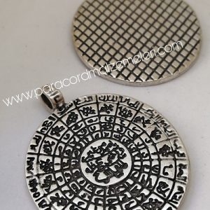 Paracord Aksesuar Kolye Gümüş Renk - Görsel 2