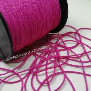 Paracord Bileklik Aksesuar Makrome İpi 1 mm Fuşya Renk - Görsel 1