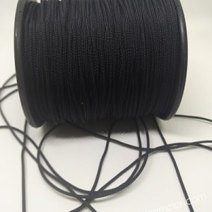 Paracord Bileklik Aksesuar Makrome İpi 1 mm Siyah Renk - Görsel 3