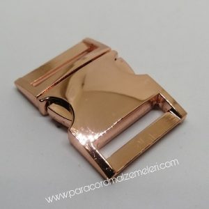 Paracord Bileklik Aksesuar Metal Toka Klips XS Boy Roza Gold Renk - Görsel 4