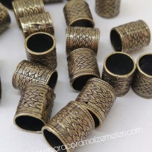 Paracord Aksesuar Sarmal İp Desen Boncuk Bronz Renk - Görsel 4