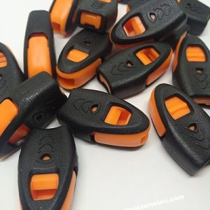 Paracord Bileklik Stopper Düdüklü Klips Turuncu Siyah Renk - Görsel 10