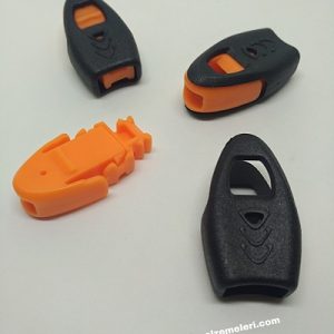 Paracord Bileklik Stopper Düdüklü Klips Turuncu Siyah Renk - Görsel 9
