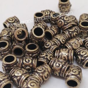 Paracord Aksesuar Sarmal Tibet Desen Boncuk Bronz Renk - Görsel 5