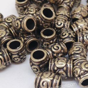 Paracord Aksesuar Sarmal Tibet Desen Boncuk Bronz Renk - Görsel 4