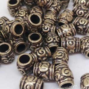 Paracord Aksesuar Sarmal Tibet Desen Boncuk Bronz Renk - Görsel 2