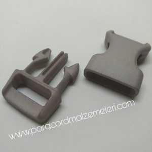 Paracord Bileklik Aksesuar Büyük Boy Toka Klips Gri Renk - Görsel 3