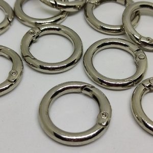 Paracord Anahtarlık Yuvarlak Model Karabina Halka Xs Boy Gümüş Renk - Görsel 3