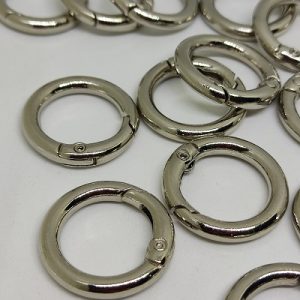 Paracord Anahtarlık Yuvarlak Model Karabina Halka Xs Boy Gümüş Renk - Görsel 2