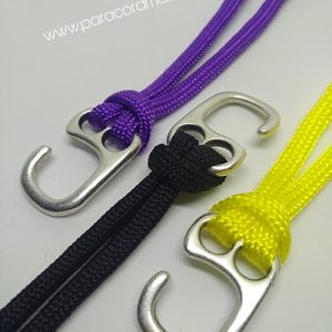 Paracord Bileklik Aksesuar Yatık Kelepçe Klips Gümüş Renk - Görsel 4