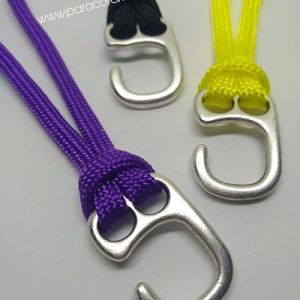 Paracord Bileklik Aksesuar Yatık Kelepçe Klips Gümüş Renk - Görsel 3
