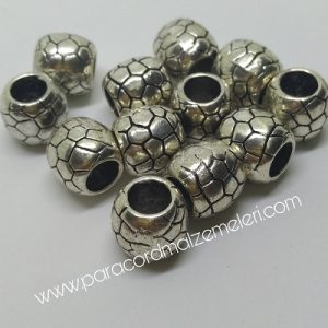 PARACORD AKSESUAR YILAN SIRTI BONCUK GÜMÜŞ RENK - Görsel 1