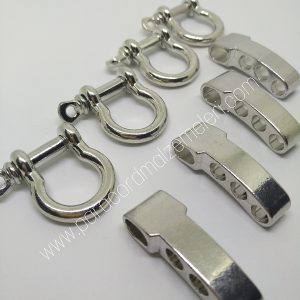 Paracord Bileklik Ayarlanabilir Gümüş Renk O Klips - Görsel 4