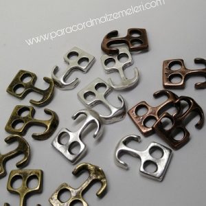 Paracord Bileklik Aksesuar Çapa Klips Mini Boy Köşeli Model Bakır Renk - Görsel 7