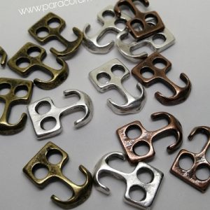 Paracord Bileklik Aksesuar Çapa Klips Mini Boy Köşeli Model Bakır Renk - Görsel 8
