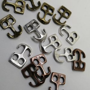 Paracord Bileklik Aksesuar Çapa Klips Mini Boy Köşeli Model Bronz - Görsel 4