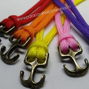 Paracord Bileklik Aksesuar Çapa Klips Mini Boy Köşeli Model Bronz - Görsel 3