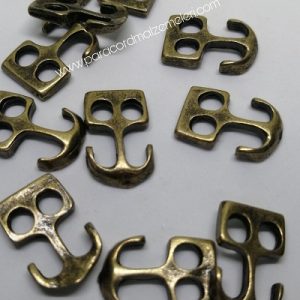 Paracord Bileklik Aksesuar Çapa Klips Mini Boy Köşeli Model Bronz - Görsel 2