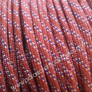 Paracord 550 İp, Paracord Paraşüt Bileklik İpi Bordo Renk Mavi-Beyaz Şerit - Görsel 1