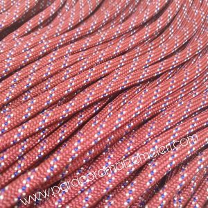 Paracord 550 İp, Paracord Paraşüt Bileklik İpi Bordo Renk Mavi-Beyaz Şerit - Görsel 3
