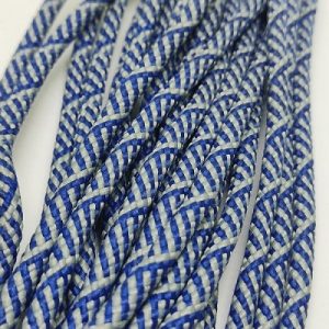 Paracord İp 4 mm Burgulu Desen Gri Mavi Renk - Görsel 2