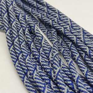 Paracord İp 4 mm Burgulu Desen Gri Mavi Renk - Görsel 1