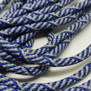 Paracord İp 4 mm Burgulu Desen Gri Mavi Renk - Görsel 3