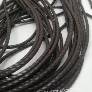 Paracord Bileklik İpi Burgulu Mumlu İp 3 mm Kahve Renk - Görsel 4