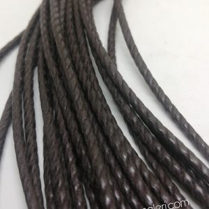 Paracord Bileklik İpi Burgulu Mumlu İp 3 mm Kahve Renk - Görsel 3