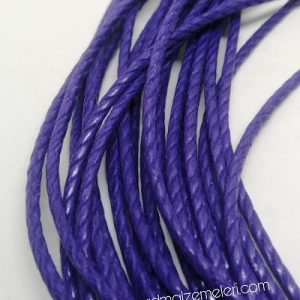 Paracord Bileklik İpi Burgulu Mumlu İp 3 mm Mor Renk - Görsel 4