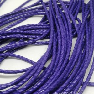 Paracord Bileklik İpi Burgulu Mumlu İp 3 mm Mor Renk - Görsel 1