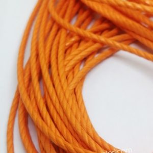 Paracord Bileklik İpi Burgulu Mumlu İp 3 mm Turuncu Renk - Görsel 2