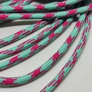 Paracord İp 4 mm Cam Göbeği Fuşya Çapraz Renk   - Görsel 3