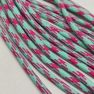 Paracord İp 4 mm Cam Göbeği Fuşya Çapraz Renk   - Görsel 1
