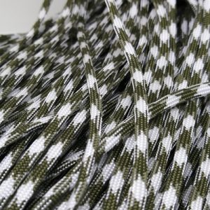 Paracord 550 İp, Paracord Paraşüt Bileklik İpi Haki Yeşil Beyaz Renk - Görsel 3