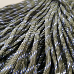 Paracord 550 İp, Paracord Paraşüt Bileklik İpi Haki Yeşil Renk Mavi Beyaz Şerit - Görsel 1