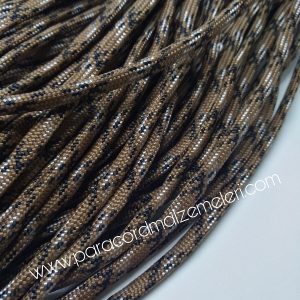 Paracord 550 İp, Paracord Paraşüt Bileklik İpi Kahve Kamuflaj 02 Renk - Görsel 4