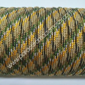 Paracord 550 İp, Paracord Paraşüt Bileklik İpi Açık Kahve Kamuflaj 4 Renk Şeritli - Görsel 1