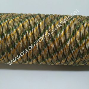 Paracord 550 İp, Paracord Paraşüt Bileklik İpi Açık Kahve Kamuflaj 4 Renk Şeritli - Görsel 4