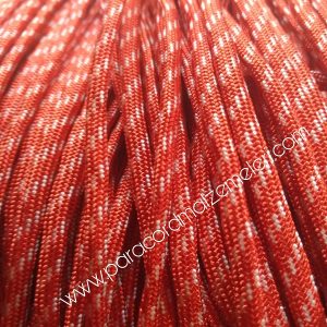 Paracord 550 İp, Paracord Paraşüt Bileklik İpi Kırmızı Renk Beyaz Şerit - Görsel 3